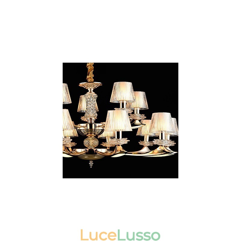 Lampada a sospensione in lega di zinco Caratteristica per cristallo Mini stile metallo negozi interni 15 lampadine