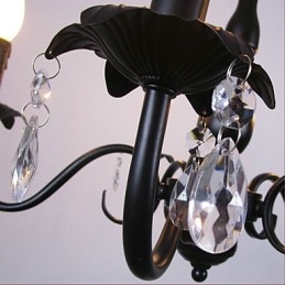 Lampadario in stile europeo, lampada a candela, lampada di cristallo, lampada artistica in ferro semplice, lampada decorativa