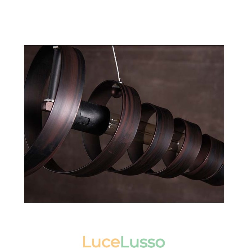 Lampada in ferro retrò, lampadario moderno minimalista in stile industriale