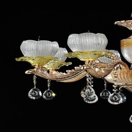 Caratteristica tradizionale classica in lega di zinco per lampadario in metallo con 8 lampadine in stile mini cristallo