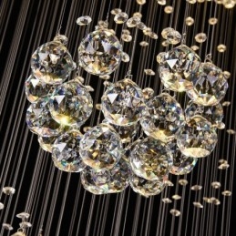 Lampadario moderno a sospensione in cristallo da 5 metri di lunghezza extra, lampadario a sospensione per la casa, lampade e infissi
