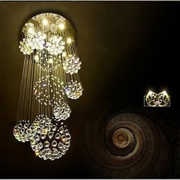 Lampadario moderno a sospensione in cristallo da 5 metri di lunghezza extra, lampadario a sospensione per la casa, lampade e infissi