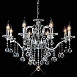 Elegante lampadario di cristallo con 8 luci