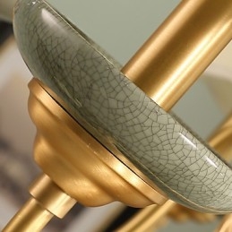 Lampadario tutto in rame Lampadario decorativo in giada OP0