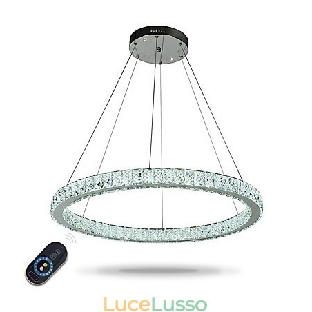 Lampada a sospensione da soffitto ad anello dimmerabile, lampadario moderno, illuminazione interna con telecomando Lampada a sospensione da soffitto ad anello dimmerabile, lampadario moderno, illuminazione interna con telecomando