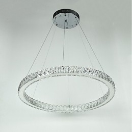 Lampada a sospensione da soffitto ad anello dimmerabile, lampadario moderno, illuminazione interna con telecomando