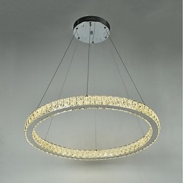 Lampada a sospensione da soffitto ad anello dimmerabile, lampadario moderno, illuminazione interna con telecomando