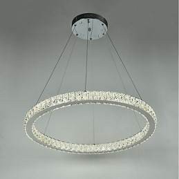 Lampada a sospensione da soffitto ad anello dimmerabile, lampadario moderno, illuminazione interna con telecomando