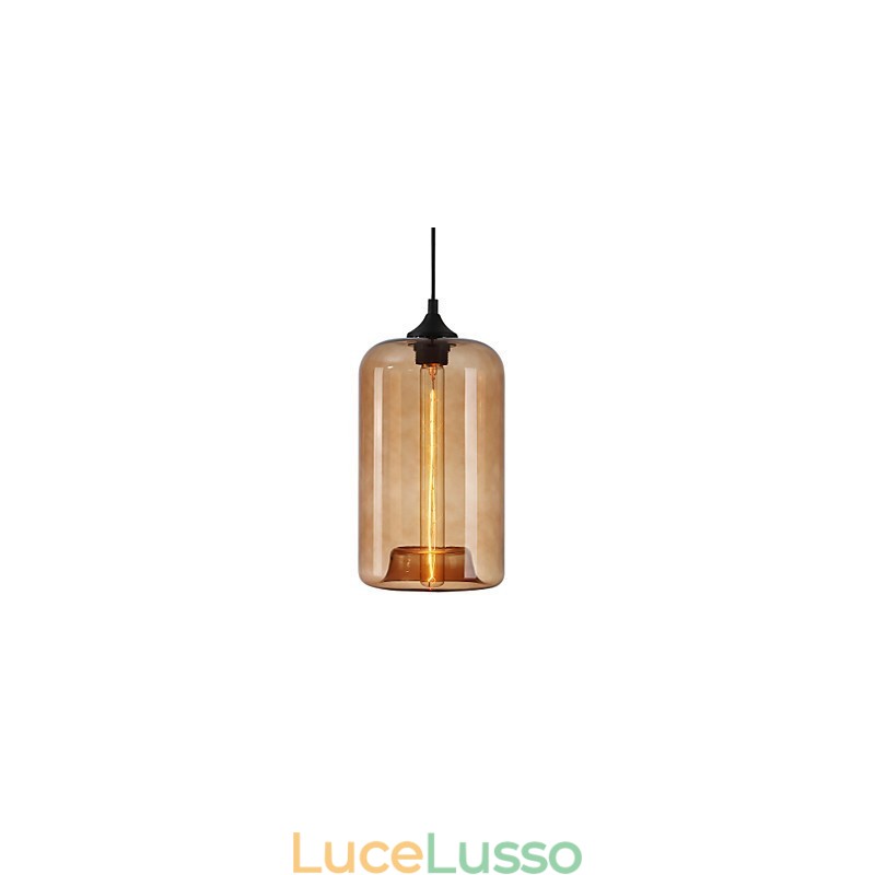 Pendente di design della bottiglia 1 luce minimalista dipinto in ferro