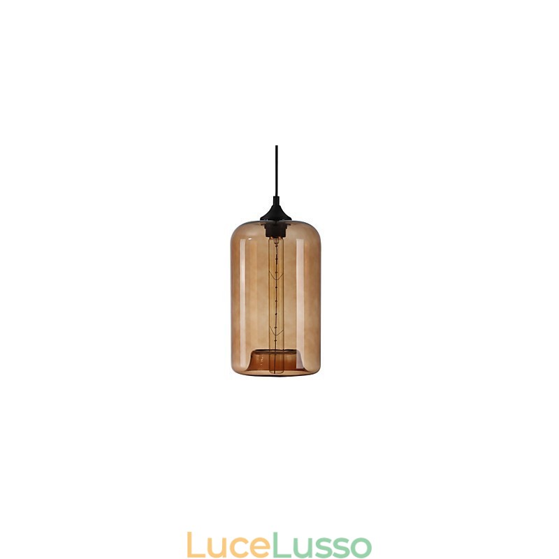 Pendente di design della bottiglia 1 luce minimalista dipinto in ferro