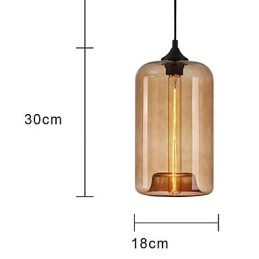 Pendente di design della bottiglia 1 luce minimalista dipinto in ferro