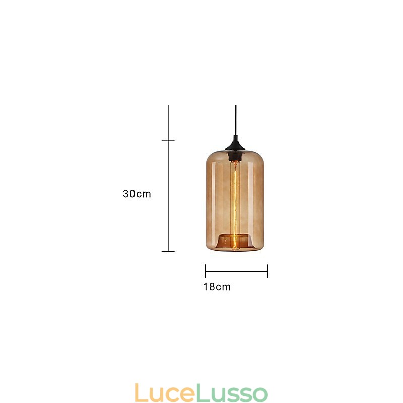Pendente di design della bottiglia 1 luce minimalista dipinto in ferro