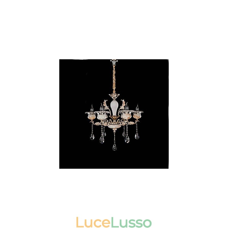 Lampada a sospensione in metallo con funzione cromata retrò per designer