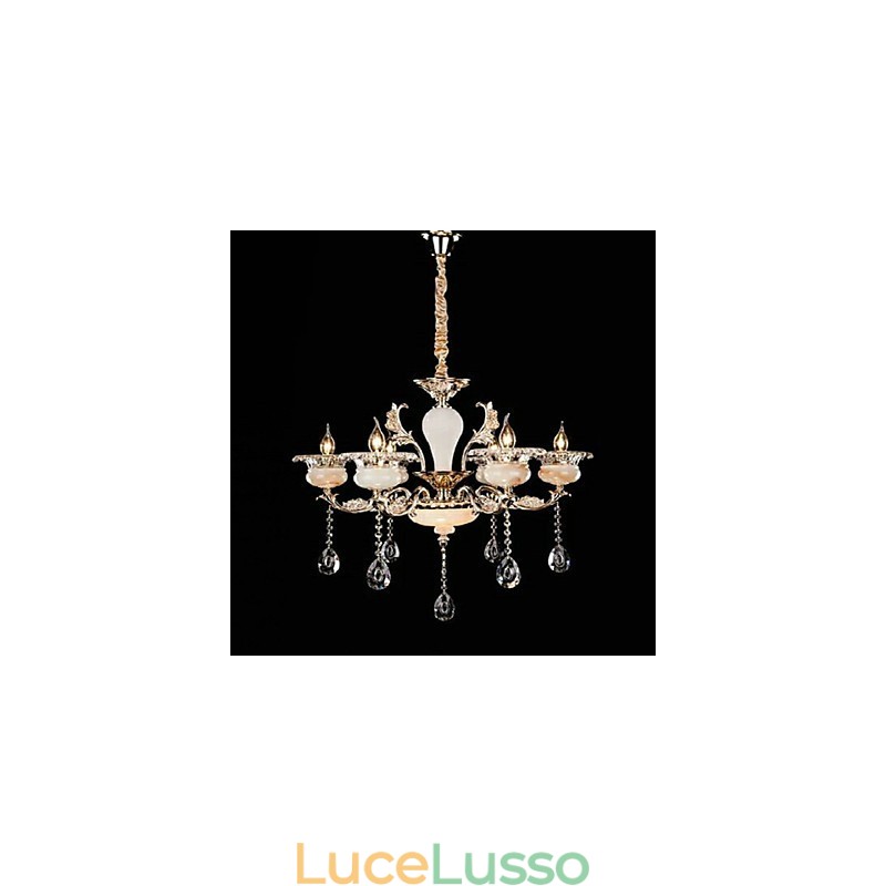 Lampada a sospensione in metallo con funzione cromata retrò per designer
