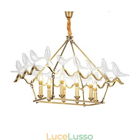 Lampadario in metallo moderno e contemporaneo in ottone per designer Lampadario in metallo moderno e contemporaneo in ottone per designer