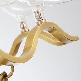 Lampadario in metallo moderno e contemporaneo in ottone per designer