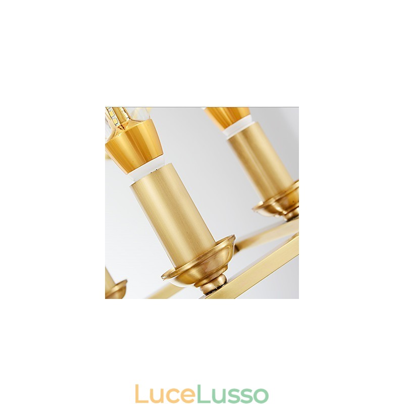 Lampadario in metallo moderno e contemporaneo in ottone per designer