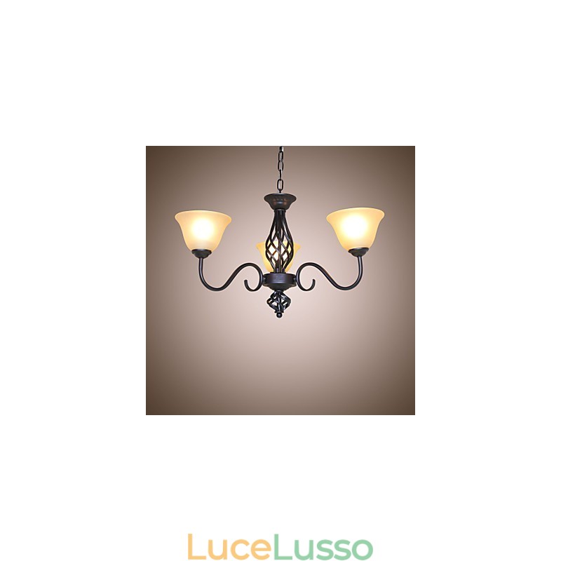 Tradizionale Classico Rustico Lodge Vintage Retro Country Altri Caratteristica per Mini Stile Designer Lampadario in metallo