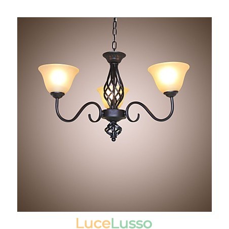 Tradizionale Classico Rustico Lodge Vintage Retro Country Altri Caratteristica per Mini Stile Designer Lampadario in metallo Tradizionale Classico Rustico Lodge Vintage Retro Country Altri Caratteristica per Mini Stile Designer Lampadario in metallo