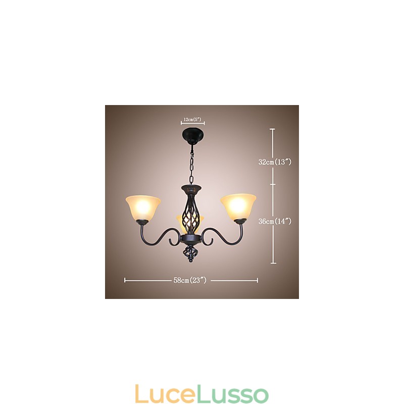 Tradizionale Classico Rustico Lodge Vintage Retro Country Altri Caratteristica per Mini Stile Designer Lampadario in metallo