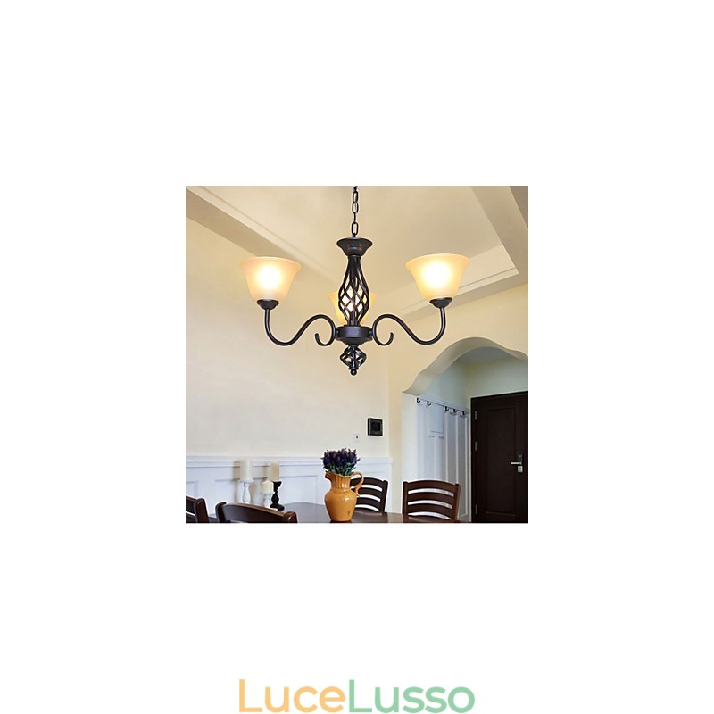 Tradizionale Classico Rustico Lodge Vintage Retro Country Altri Caratteristica per Mini Stile Designer Lampadario in metallo