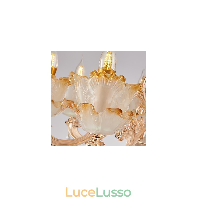 Lampadario in lega di zinco con cristallo in stile europeo