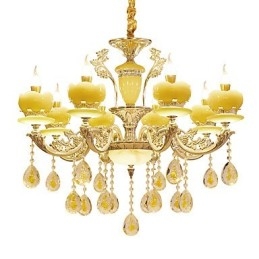 Lampadario in lega di zinco con cristallo in stile europeo
