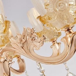 Lampadario in lega di zinco con cristallo in stile europeo