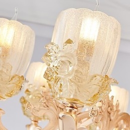 Lampadario in lega di zinco con cristallo in stile europeo