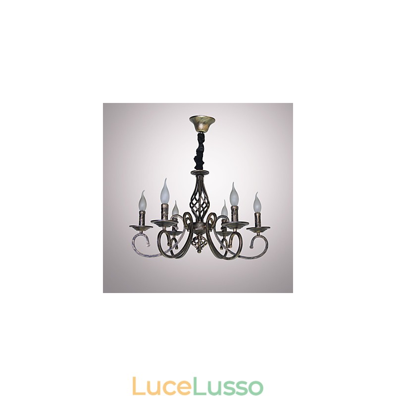 Lampada retrò semplice Lampada color rame Lampada a candela