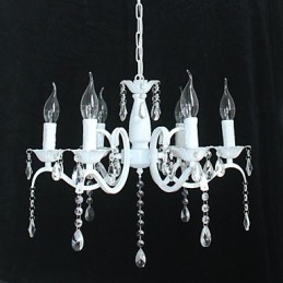 Lampadario moderno in cristallo Mini candela stile lampada in ferro Lampade