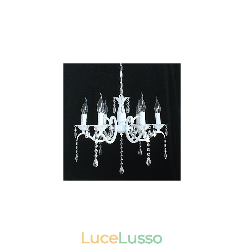 Lampadario moderno in cristallo Mini candela stile lampada in ferro Lampade
