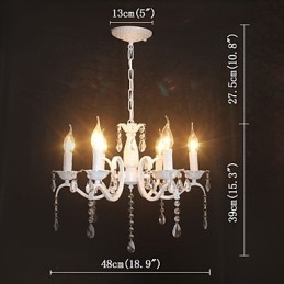 Lampadario moderno in cristallo Mini candela stile lampada in ferro Lampade