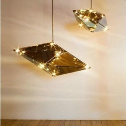 Lampadario in metallo tradizionale classico retrò elettroplaccato per designer
