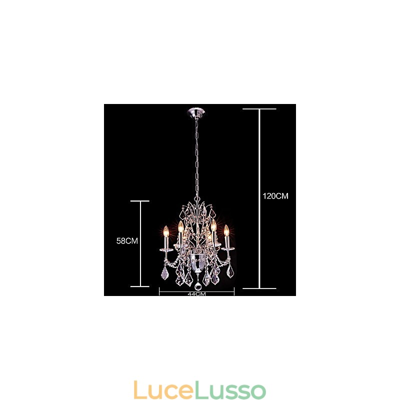 Moderno Contemporaneo Tradizionale Classico Country Cromo Caratteristica per Lampadario in Metallo Cristallo