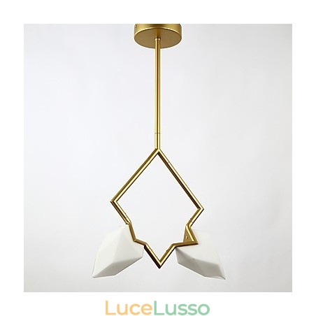 Lampadario moderno a 2 luci in metallo con vetro color pesca, lampada a sospensione Canteen Decorate Lampadario moderno a 2 luci in metallo con vetro color pesca, lampada a sospensione Canteen Decorate