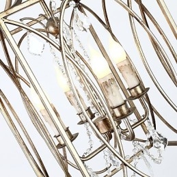 Lampadario europeo vintage in metallo americano industriale da loft con quattro luci, lampada a sospensione decorativa per interni