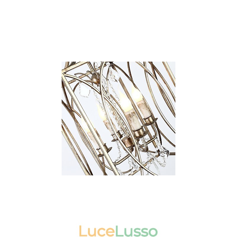 Lampadario europeo vintage in metallo americano industriale da loft con quattro luci, lampada a sospensione decorativa per interni