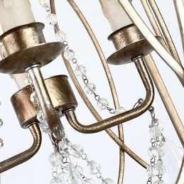 Lampadario europeo vintage in metallo americano industriale da loft con quattro luci, lampada a sospensione decorativa per interni