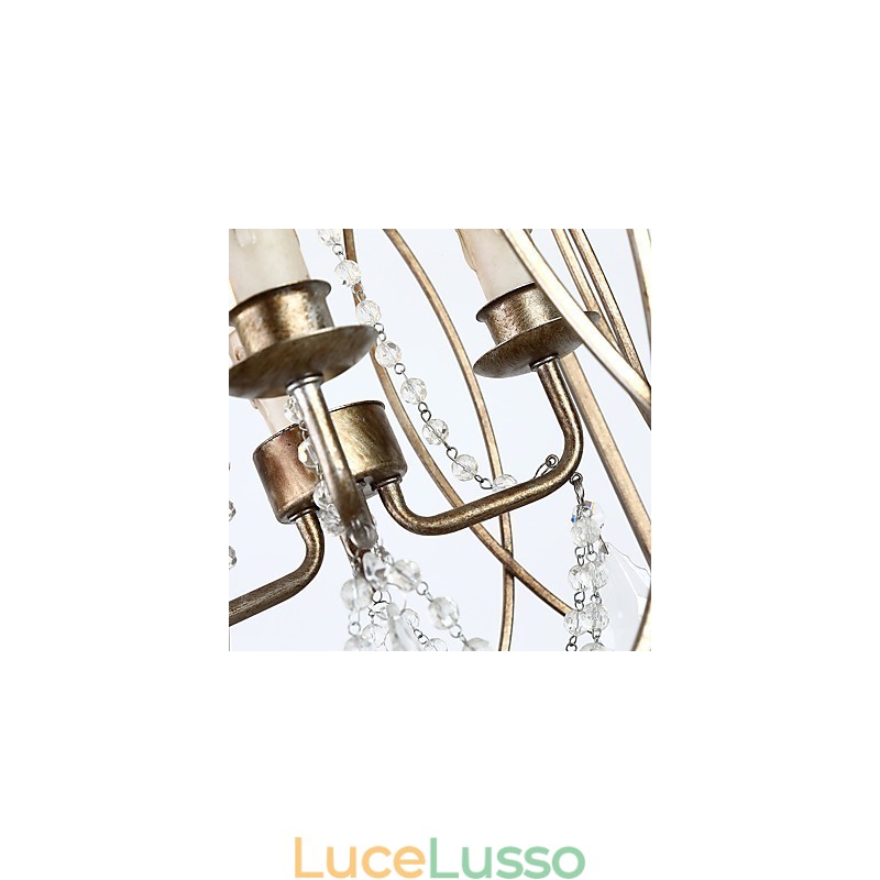 Lampadario europeo vintage in metallo americano industriale da loft con quattro luci, lampada a sospensione decorativa per interni