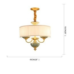 Lampadario tutto in rame Lampadario decorativo in giada