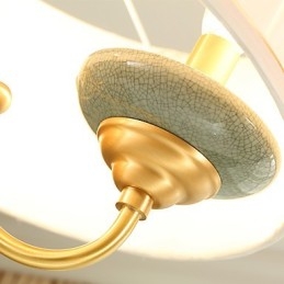 Lampadario tutto in rame Lampadario decorativo in giada
