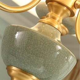 Lampadario tutto in rame Lampadario decorativo in giada