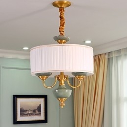 Lampadario tutto in rame Lampadario decorativo in giada