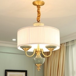 Lampadario tutto in rame Lampadario decorativo in giada