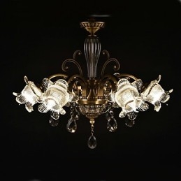 Dipinto rustico Lodge Caratteristica per designer Negozi interni in metallo Lampadario a 2 lampadine
