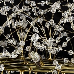 Caratteristica classica tradizionale elettroplaccata per lampadario in metallo di cristallo