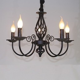 Moderno Contemporaneo Tradizionale Classico Vintage Retro Altri Caratteristica per Mini Stile Candela Stile Lampadario in Metallo