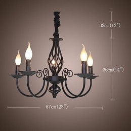 Moderno Contemporaneo Tradizionale Classico Vintage Retro Altri Caratteristica per Mini Stile Candela Stile Lampadario in Metallo