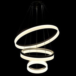Lampadari rotondi che illuminano le lampade moderne in acrilico, lampade da soffitto di lusso a tre anelli
